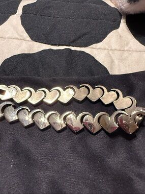 Heart Link Silver-Tone Bracelet - Silver 925